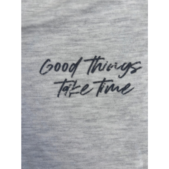 Women's hyouman. Good Things Take Time T-Shirt Grey S - Picture 7 of 10